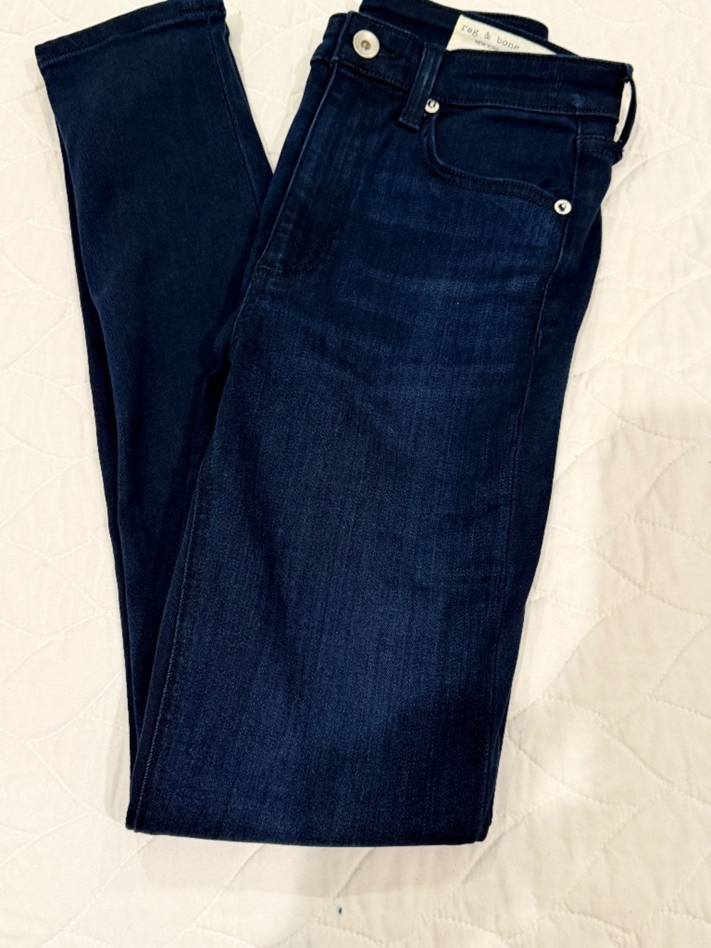 Rag & Bone Nina High Rise Skinny Dark Blue Jeans - Size 24 - Excellent condition